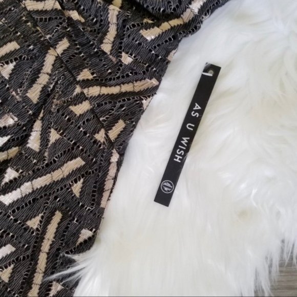 NWT As U Wish Strapless Lace Mini Dress Black XS - Picture 4 of 4